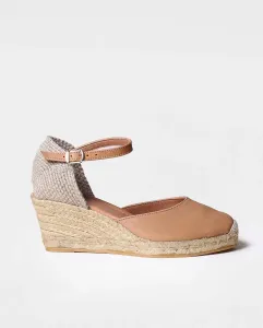 Женские кожаные эспадрильи на танкетке с пряжкой Toni Pons, коричневый