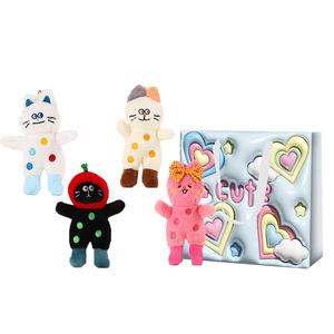 Плюшевый кулон с милыми котятами в горошек, высота 15 см FKOFR