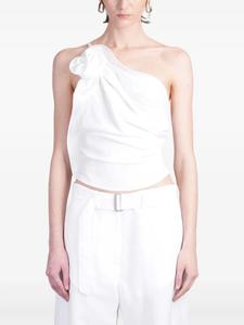 Топ с драпировкой на одно плечо Magda Butrym, белый