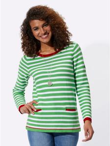 Полосатый свитер с яблоками и белыми вставками WITT WEIDEN