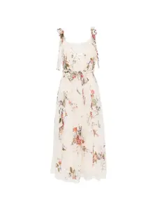 Платье миди с цветочным принтом Zimmermann, бежевый
