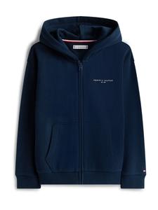 Толстовка с капюшоном на молнии TOMMY HILFIGER, темно-синий