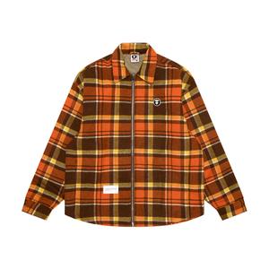 Aape Куртка с логотипом A Bathing APE и клетчатым принтом, Coffee BWQ