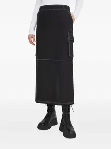 Юбка с контрастной строчкой Résumé, черный