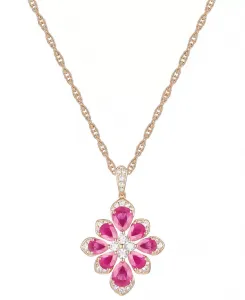 Изысканное 18-дюймовое ожерелье с подвеской из 14-каратного золота (также с рубинами и сапфирами) с изумрудами (1-3/4 карата) и бриллиантами (1/4 карата) Macy'S, ruby