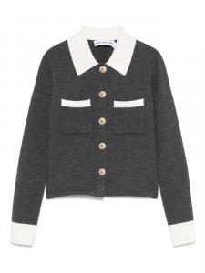 Кардиган из смеси кашемира Self-Portrait, серый