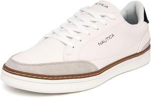Мужские классические кроссовки на шнуровке Nautica с низким верхом - стильная и удобная повседневная обувь, белый