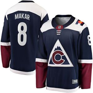 Мужская футболка Fanatics Branded Cale Makar Navy Colorado Avalanche Alternate 2018/19 Premier Breakaway Player, цвет Ava Navy