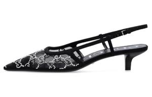 Сандалии GUCCI GG 35mm Slingback Pumps