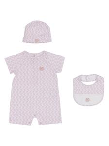 Etro комплект из трех комбинезонов с принтом Paisley, розовый