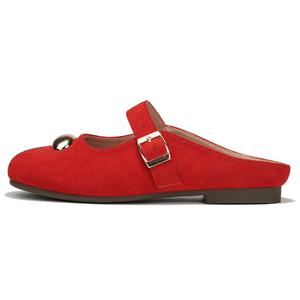 OMS Женские закрытые тапочки красные, цвет Red