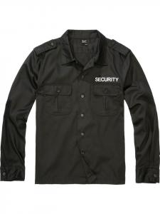 Brandit Рубашка с длинным рукавом "Security Us Shirt Long Sleeve" черного цвета