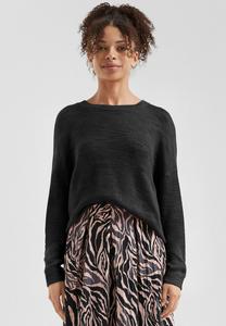 Джемпер QS MIT STRUKTURMUSTER, Schwarz/Black
