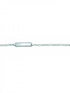 Adeliás Женский браслет Фигаро из серебра 925 пробы, 14 см, диаметр 1,9 мм