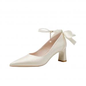 Женские туфли на платформе с массивным каблуком Champagne TAOLEI, Champagne