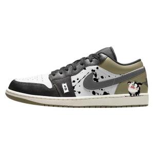 Винтажные баскетбольные кроссовки Air 1 Unisex Low Top White/Green Jordan
