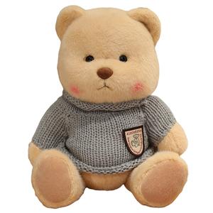 Кукла тряпичная girlish heart, милый плюшевый медвежонок с шарнирами и свитером, длина 30см Love Bingqing