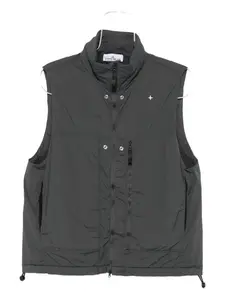 Дутый жилет Stone Island, серый