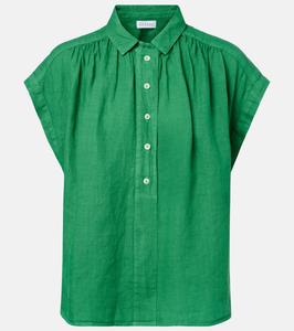 Льняной топ Elowen Velvet, Emerald