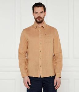 Льняная рубашка Regular fit Napapijri, коричневый