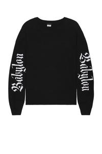 Короткий трикотажный свитер Babylon, black