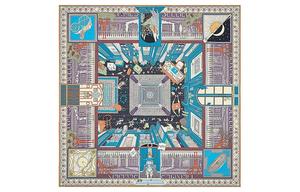 Шёлковый платок женский разноцветный HERMES