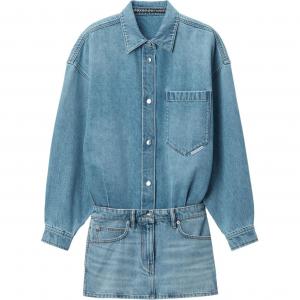 Рубашка-платье с длинными рукавами Alexander Wang, синий