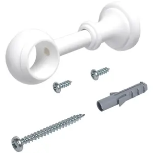 Кронштейн Тюрингия для карнизных труб Ø 28 мм Liedeco, белый