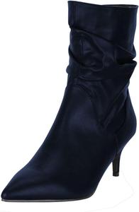 Женские элегантные свободные ботильоны FSJ с заостренным закрытым носком, низким каблуком-«котенком», короткие кожаные ботинки с боковой молнией, для офиса, вечеринок и выпускных, на осень и зиму, размеры 4-15 US, Navy