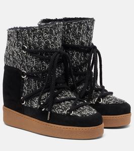 Зимние ботинки с отделкой из замши Isabel Marant, Black