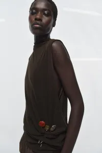 Набор из 3 брошей с камнями Zara, золото/серебро