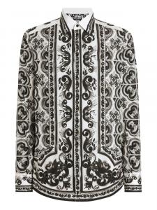 Dolce & Gabbana рубашка Martini с принтом Majolica, черный