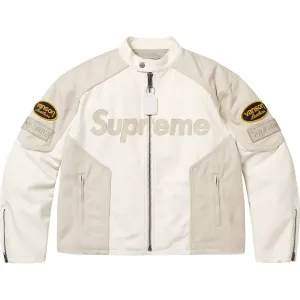 Supreme Куртка Vanson Leathers из кордуры и хлопка, White