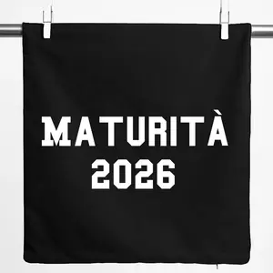 Наволочка Huuraa Maturità 2026 Выпускной Италия Подарок 40x40см Черный Хлопок Maturità 2026 Подарок Hellweg Druckerei