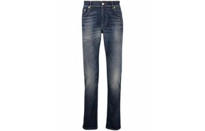 Джинсы с принтом граффити Alexander McQueen, синий