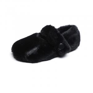 Повседневные однобортные туфли женские QITUMAUL, Black[Heel Height 1Cm]