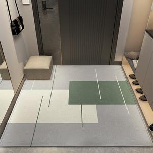 Budis Ковер 80х140 см из ПВХ, для прихожей/ванной, с геометрическим рисунком, зеленый