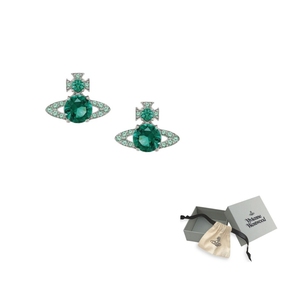 Серёжки из латуни унисекс зелёные Vivienne Westwood, зеленый