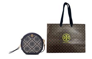 TORY BURCH Круглая сумка из ПВХ маленькая женская через плечо морской синий