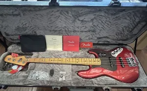 Fender American Ultra II Jazz Bass с грифом из клена 2024 US24021391 Sinister Red / 9 фунтов 9,1 унции. #US24021391