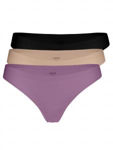 Yenita Стринги 'Invisible' в цвете Taupe, Plum, Black