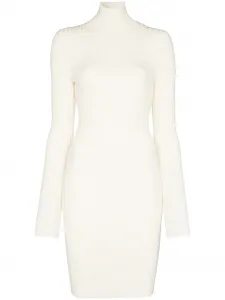 Приталенное платье мини в рубчик Wolford, нейтральный