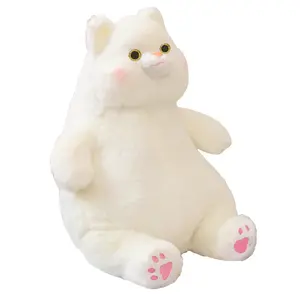 Tranquility and elegance Милые мягкие и ленивые большие белые кошки плюшевые куклы высота 40cm/55cm/75cm