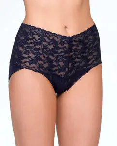 Кружевные трусы с высокой талией и высокой талией Hanky Panky, тёмно-синий