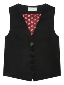 Жилет на пуговицах Maliparmi, черный