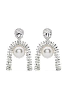 Серьги-подвески с жемчугом Magda Butrym, серебряный