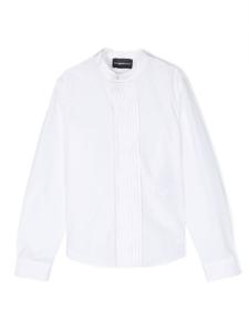 Emporio Armani рубашка с вышитым логотипом, белый