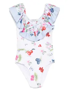 Купальник с принтом Monnalisa, белый