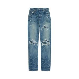 Джинсы Amiri Pleated Denim Straight MX1 Jean, Honeycomb Indigo