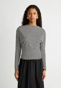 Топ с приспущенными плечами и длинными рукавами Gina Tricot, Black